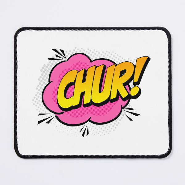 Item preview, CHUR! Kiwi Slang Comic Pop Art (pink) designed and sold by wobblyfrogs.