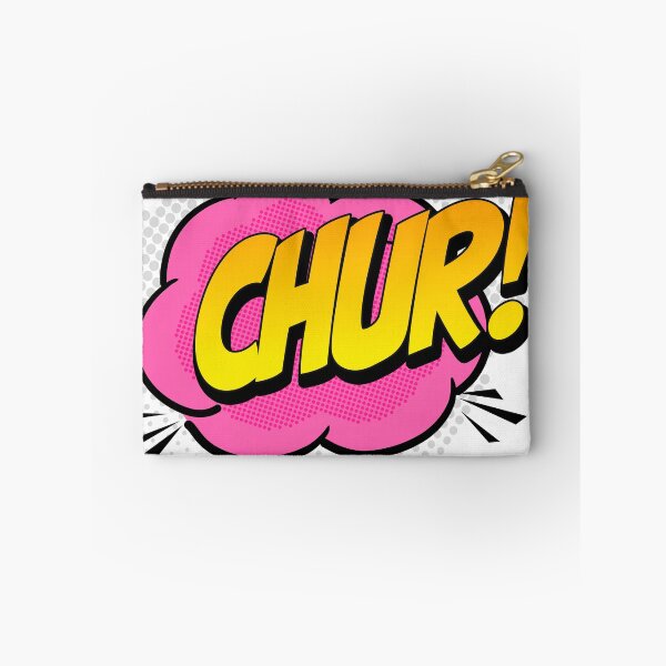 Item preview, CHUR! Kiwi Slang Comic Pop Art (pink) designed and sold by wobblyfrogs.