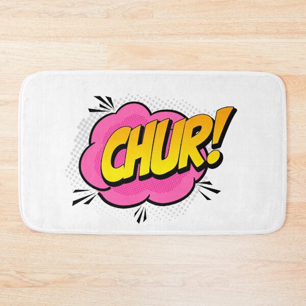 Item preview, CHUR! Kiwi Slang Comic Pop Art (pink) designed and sold by wobblyfrogs.