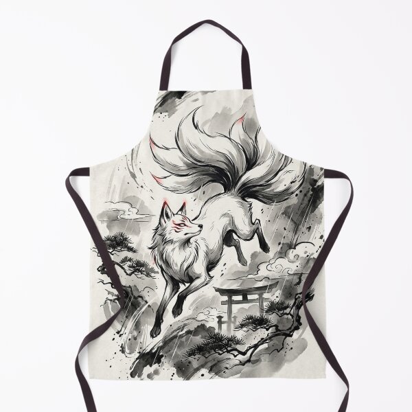Item preview, Sacred Kitsune Spirit - Japanese Sumi-e Fox Art designed and sold by iris-festival.