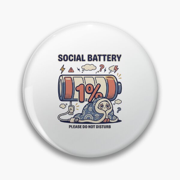 Item preview, Social Battery 1 Percent Neon Glowing Introvert Funny designed and sold by NostalgiaPop77.
