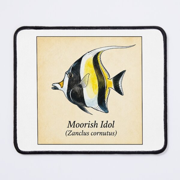 Item preview, Moorish Idol Watercolor Saltwater Fish Vintage Illustration designed and sold by KenworksDigital.