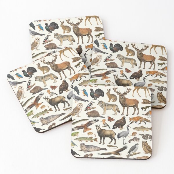 Item preview, Native Animals of Germany Retro Style Identification Chart designed and sold by kakarikihill.