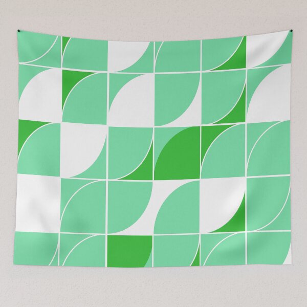 Item preview, Seafoam Green And White Modern Geometric Pattern  designed and sold by DEC02.