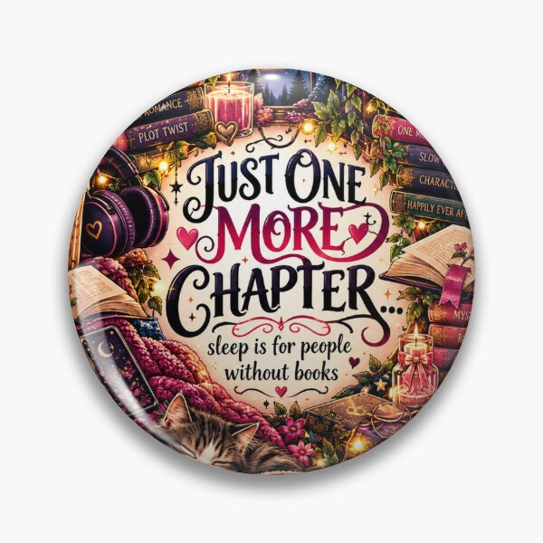 Item preview, Just One More Chapter – Cozy Teen Book Lover Design designed and sold by Forest Hollow Art.