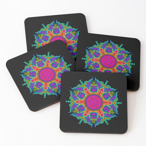 Artikelvorschau, Reim und Vernunft – Neon-Doodle-Mandala entworfen und verkauft von Shiri Mor Arts.