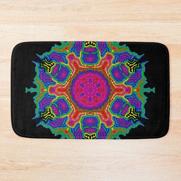 Artikelvorschau, Reim und Vernunft – Neon-Doodle-Mandala entworfen und verkauft von Shiri Mor Arts.