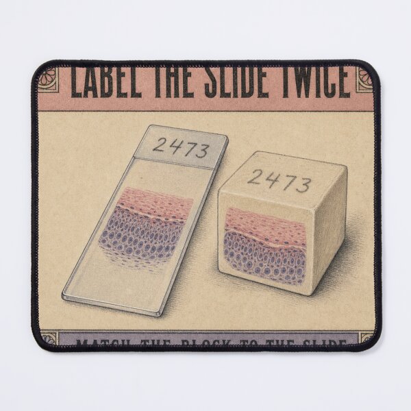 Item preview, Label The Slide Twice Histotechnologist Lab Art designed and sold by BoosterShop.