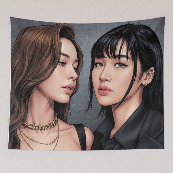 Artikelvorschau, MyChan Ai Got You Sapphic Thai GL Kdrama Actress LGBTQ+ Cartoon Art Wall Decor Comic Print Poster Shirt Cell entworfen und verkauft von Mind Space.