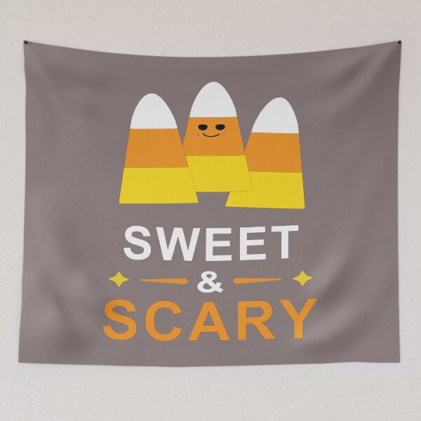 Item preview, Sweet & Scary Candy Corn Halloween Cute Typography Design designed and sold by Mdjahirulsk.