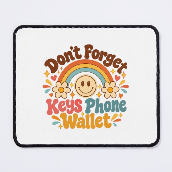 Item preview, Don't Forget Keys Phone Wallet Daily Essentials Reminder Everyday Checklist designed and sold by NightGlyph.