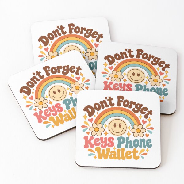 Item preview, Don't Forget Keys Phone Wallet Daily Essentials Reminder Everyday Checklist designed and sold by NightGlyph.