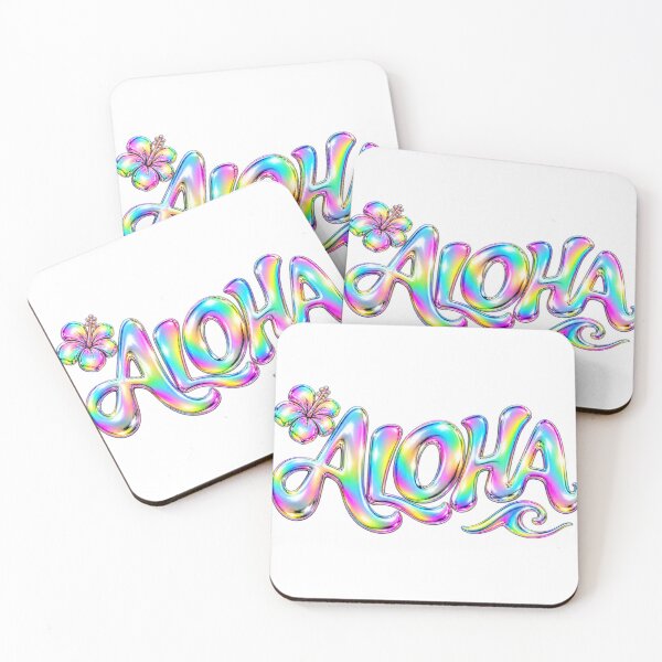 Item preview, Aloha Chrome Rainbow - Hibiscus and Ocean Wave designed and sold by The198X.