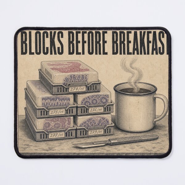 Item preview, Blocks Before Breakfast Histology Early Shift Coffee Art designed and sold by BoosterShop.