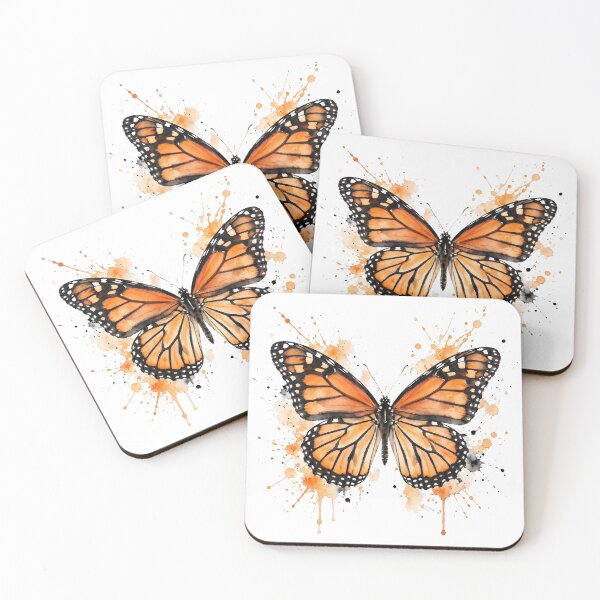 Artikelvorschau, Monarch Butterfly Watercolor Splash Art entworfen und verkauft von Dlvznbm.
