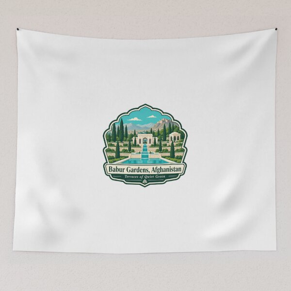 Item preview, Babur Gardens, Afghanistan Terraces Of Quiet Green Afghan Heritage Travel Landmark designed and sold by Simsimah26Parks.