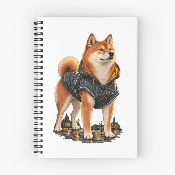 Item preview, Shiba Inu City Rain Wanderer designed and sold by PlanetPiperArt.