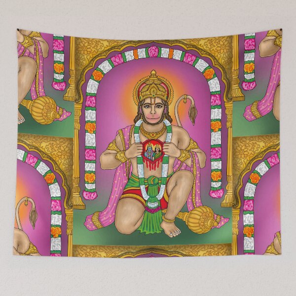 Item preview, Hanuman Digital Drawing | Hindu Monkey God Spiritual Artwork designed and sold by Harshit_Digital_Arts.