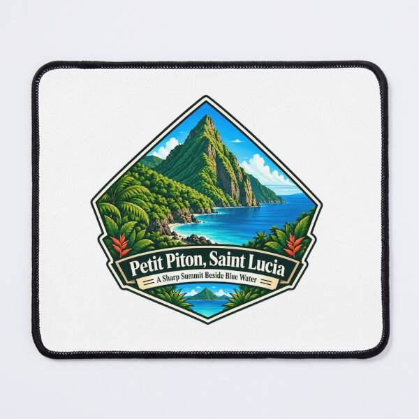 Item preview, Petit Piton, Saint Lucia A Sharp Summit Beside Blue Water Caribbean Island Travel Vacation Tourist Souvenir designed and sold by Simsimah26Parks.