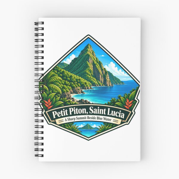Item preview, Petit Piton, Saint Lucia A Sharp Summit Beside Blue Water Caribbean Island Travel Vacation Tourist Souvenir designed and sold by Simsimah26Parks.