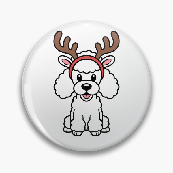 Item preview, Poodle With a Reindeer Theme designed and sold by theartfulaspie.