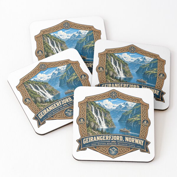 Item preview, Geirangerfjord Norway Deep Waters Beneath Majestic Cliffs Fjord Travel Vacationer designed and sold by Simsimah26Parks.