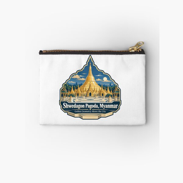 Item preview, Shwedagon Pagoda, Myanmar Golden Geometry Above The City | Travel Souvenir Buddhist Landmark Explorer designed and sold by Simsimah26Parks.