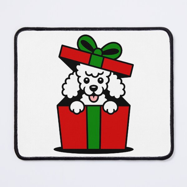 Item preview, Poodle With a Christmas Gift designed and sold by theartfulaspie.