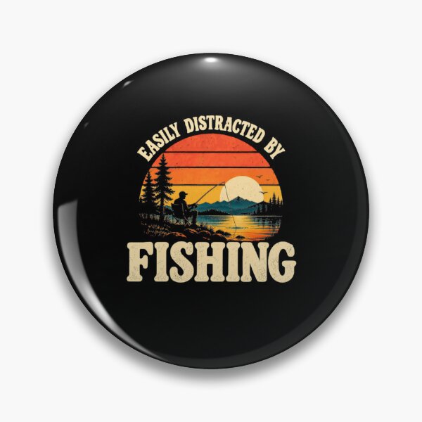 Item preview, Easily Distracted By Fishing Angler Fisherman Hobby designed and sold by HumansStuck12.