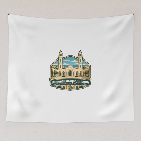 Item preview, Hamoudi Mosque, Djibouti African Travel Architecture designed and sold by Simsimah26Parks.