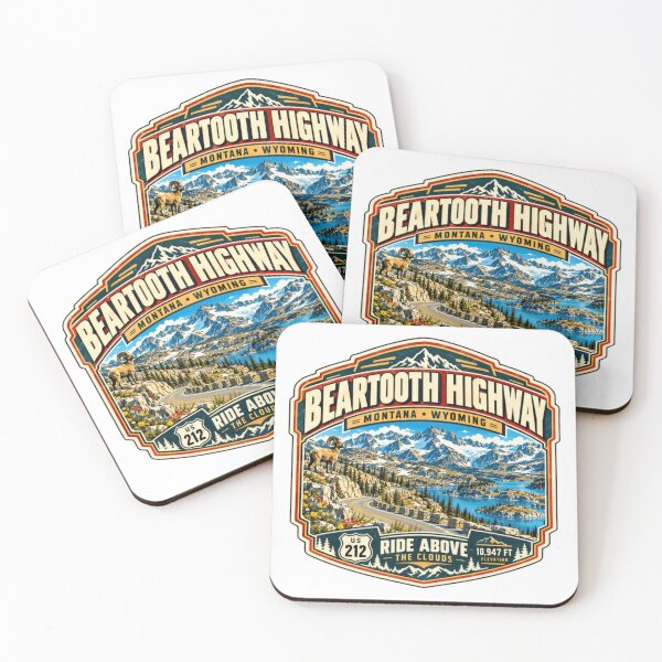Artikelvorschau, Beartooth Highway Montana Wyoming US 212 Fahrt über den Wolken 3342 m Höhe Panoramastraße entworfen und verkauft von JonesFlora2025.
