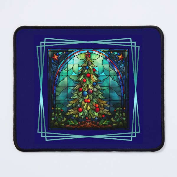Item preview, Stained Glass Christmas Tree with Frame #3 designed and sold by CarolBeeDesigns.