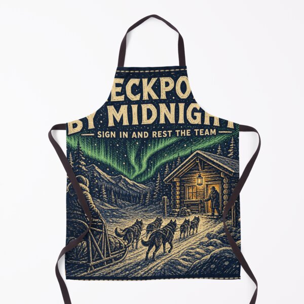 Item preview, Checkpoint By Midnight Sled Dog Musher Poster Art designed and sold by BoosterShop.