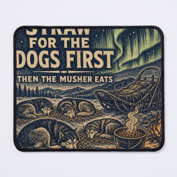 Item preview, Straw For The Dogs First Sled Dog Kennel Care Art designed and sold by BoosterShop.