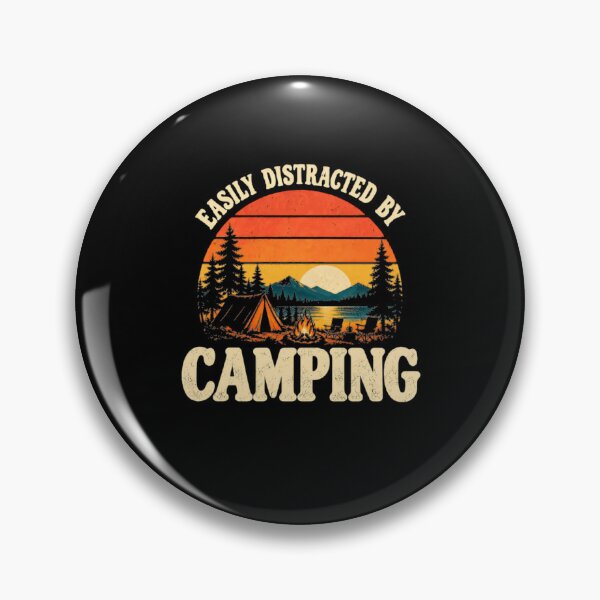 Item preview, Easily Distracted By Camping Camper Outdoor Adventure Lover designed and sold by HumansStuck12.