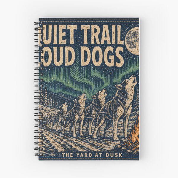 Item preview, Quiet Trail Loud Dogs Husky Howl Winter Trail Art designed and sold by BoosterShop.