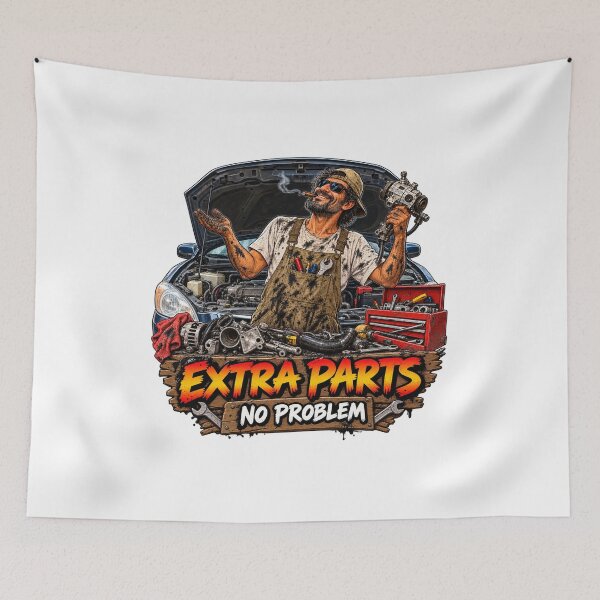 Item preview, Extra Parts No Problem Funny Mechanic designed and sold by Dtoledo creations.