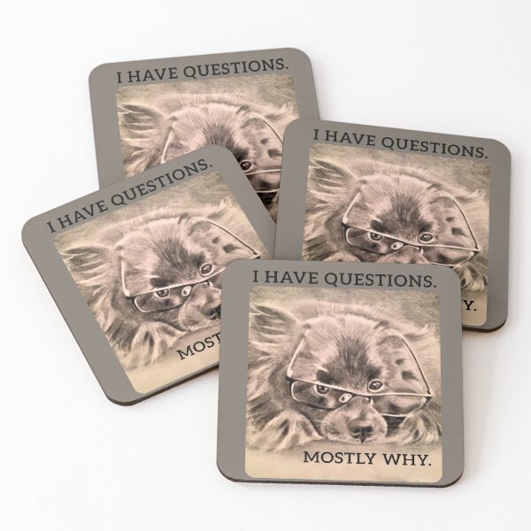 Item preview, I Have Questions. Mostly Why. – Funny Pomeranian Office Humor designed and sold by ArtistsAtticWI.