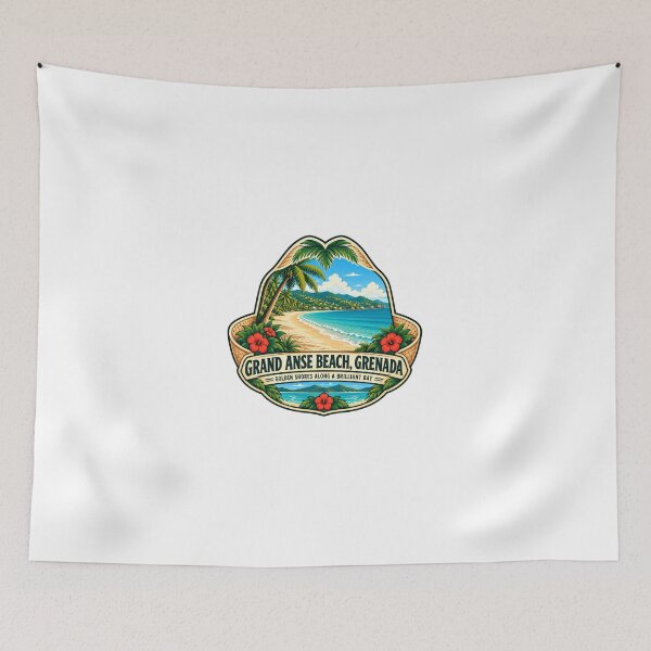 Item preview, Grand Anse Beach, Grenada Golden Shores Along A Brilliant Bay Caribbean Travel Souvenir designed and sold by Simsimah26Parks.