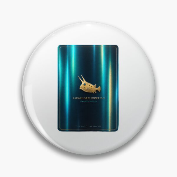 Item preview, Longhorn Cowfish Gold Emblem Reef Aquarium Art designed and sold by KenworksDigital.