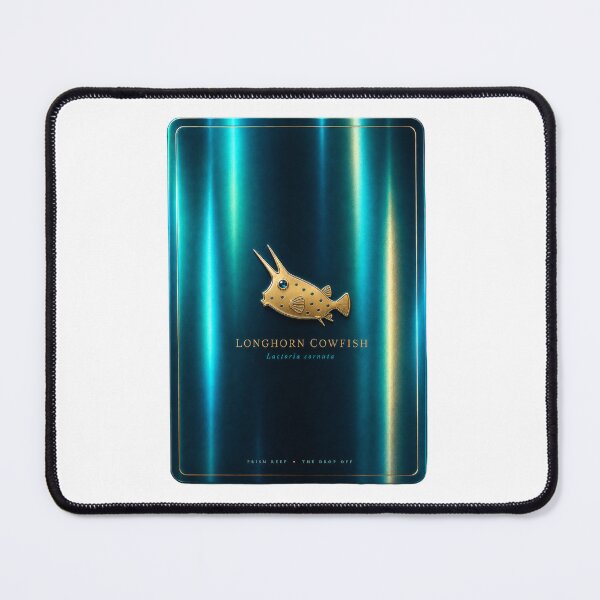 Item preview, Longhorn Cowfish Gold Emblem Reef Aquarium Art designed and sold by KenworksDigital.
