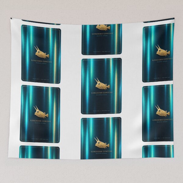 Item preview, Longhorn Cowfish Gold Emblem Reef Aquarium Art designed and sold by KenworksDigital.