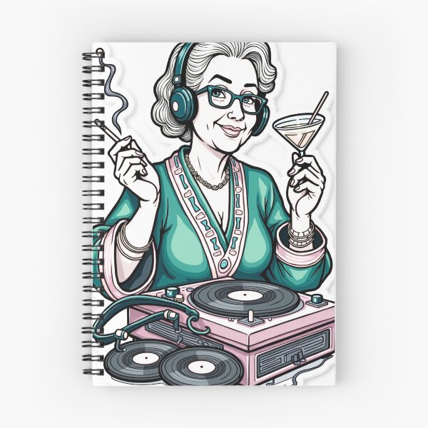 Item preview, Glamma Cool Grandma Martini & Cigarette Holder Tattoo Flash designed and sold by Qubivibe.