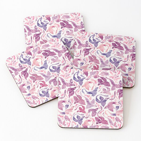Aperçu de l'œuvre Pink Watercolor Birds créée et vendue par Mr-AShop.