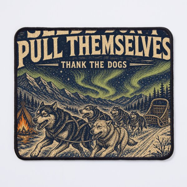 Item preview, Sleds Don't Pull Themselves Sled Dog Team Harness Art designed and sold by BoosterShop.