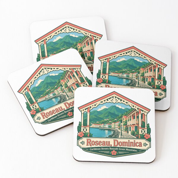Item preview, Roseau, Dominica Caribbean Streets Beneath Green Mountains Travel Vacation Souvenir designed and sold by NeedForParks.