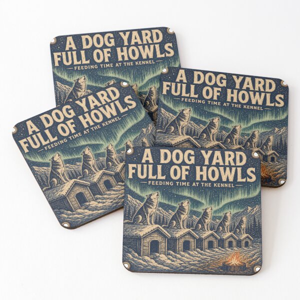 Item preview, A Dog Yard Full Of Howls Husky Kennel Dog Yard Art designed and sold by BoosterShop.