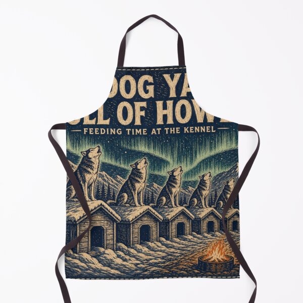 Item preview, A Dog Yard Full Of Howls Husky Kennel Dog Yard Art designed and sold by BoosterShop.