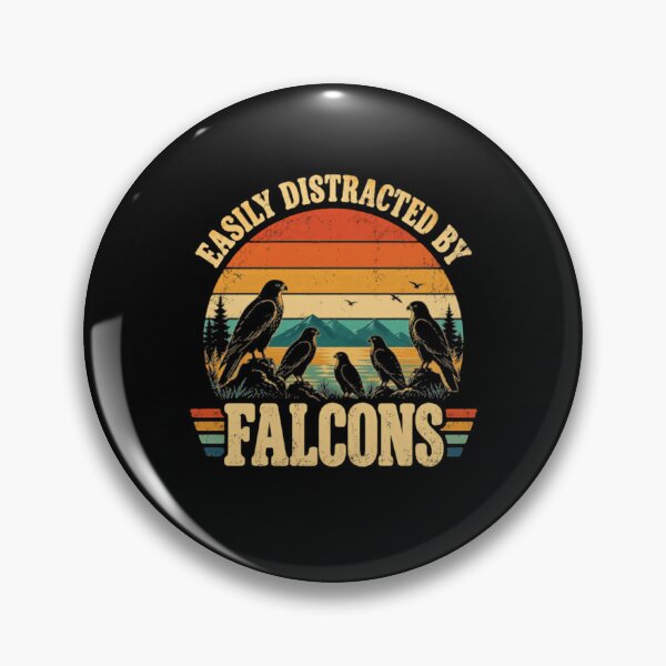 Item preview, Easily Distracted By Falcons Falconry Bird Watching Enthusiast designed and sold by SkeletonsDanger.