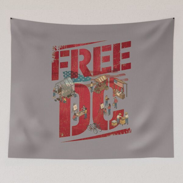 Item preview, Free DC Protest Vintage Flag Graphic T-Shirt-16 designed and sold by floriannehls.